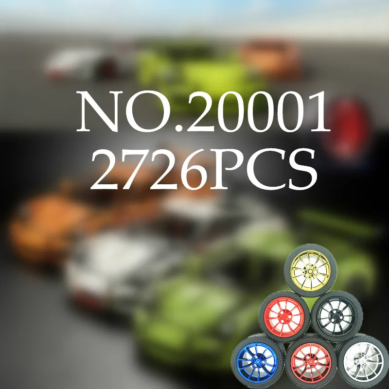 

20001 2726PCS Technical Series race with car set Model Building Kit Mini blocks Compatible with 3368 42056 20052 23002 toy lepin