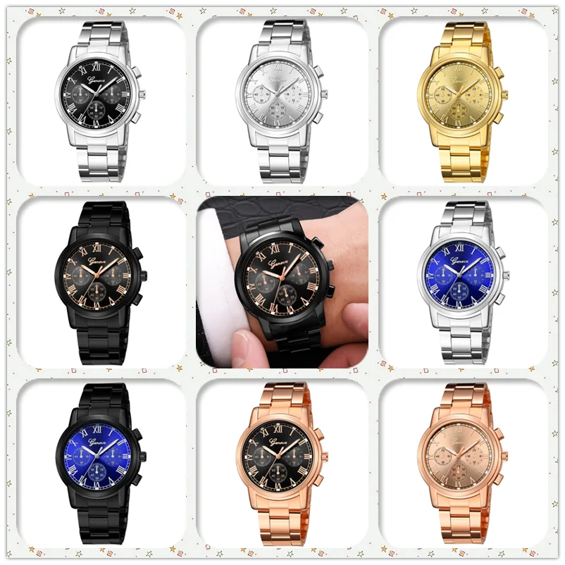 Роскошные Брендовые мужские деловые часы, часы из нержавеющей стали, кварцевые наручные часы, военная мода, мужские часы erkek kol saa