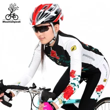 Mountainpeak summer riding long suit female cycling shorts bicycle equipped with the spring and autumn period and the flowers