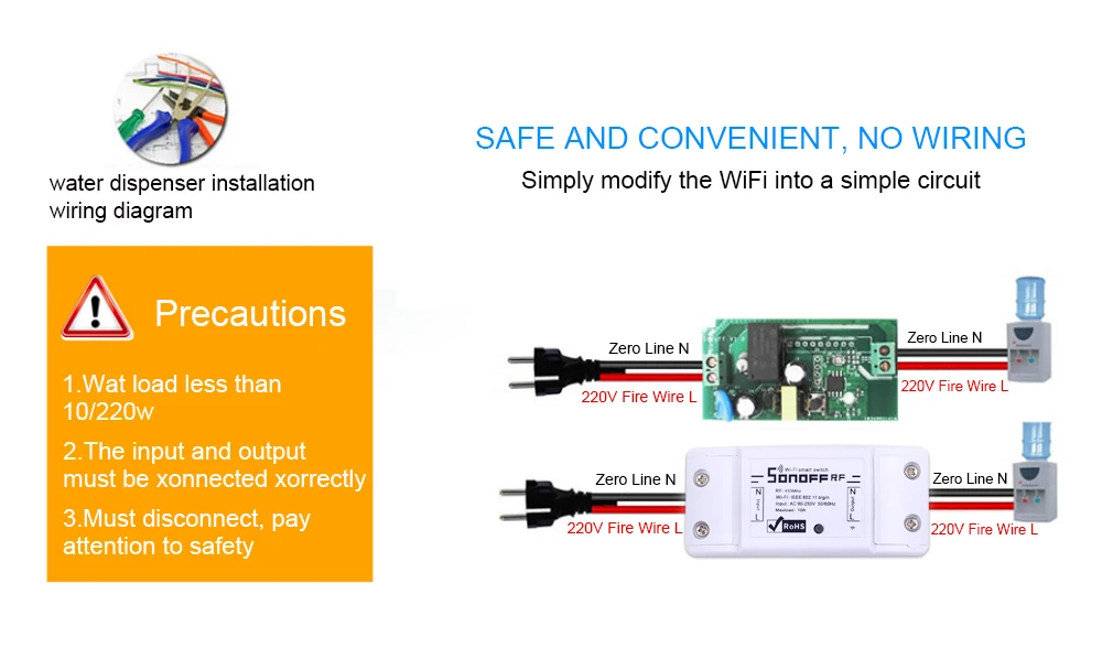 SONOFF RF умный дом автоматизация WiFi беспроводной переключатель с дистанционным управлением таймер Diy AC 90-250 V 220 V 433 mHz приложение Ewelink