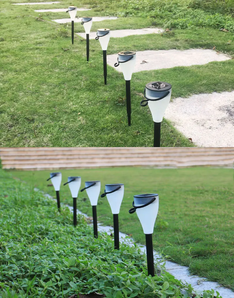 Lâmpada do Gramado ao ar Paisagem à Prova Solar Livre Luzes Jardim Quintal Pátio Dwaterproof Água Lâmpadas Solares Luminaria Lamparas Exterior 5 Pçs Led 12 High Quality light yard