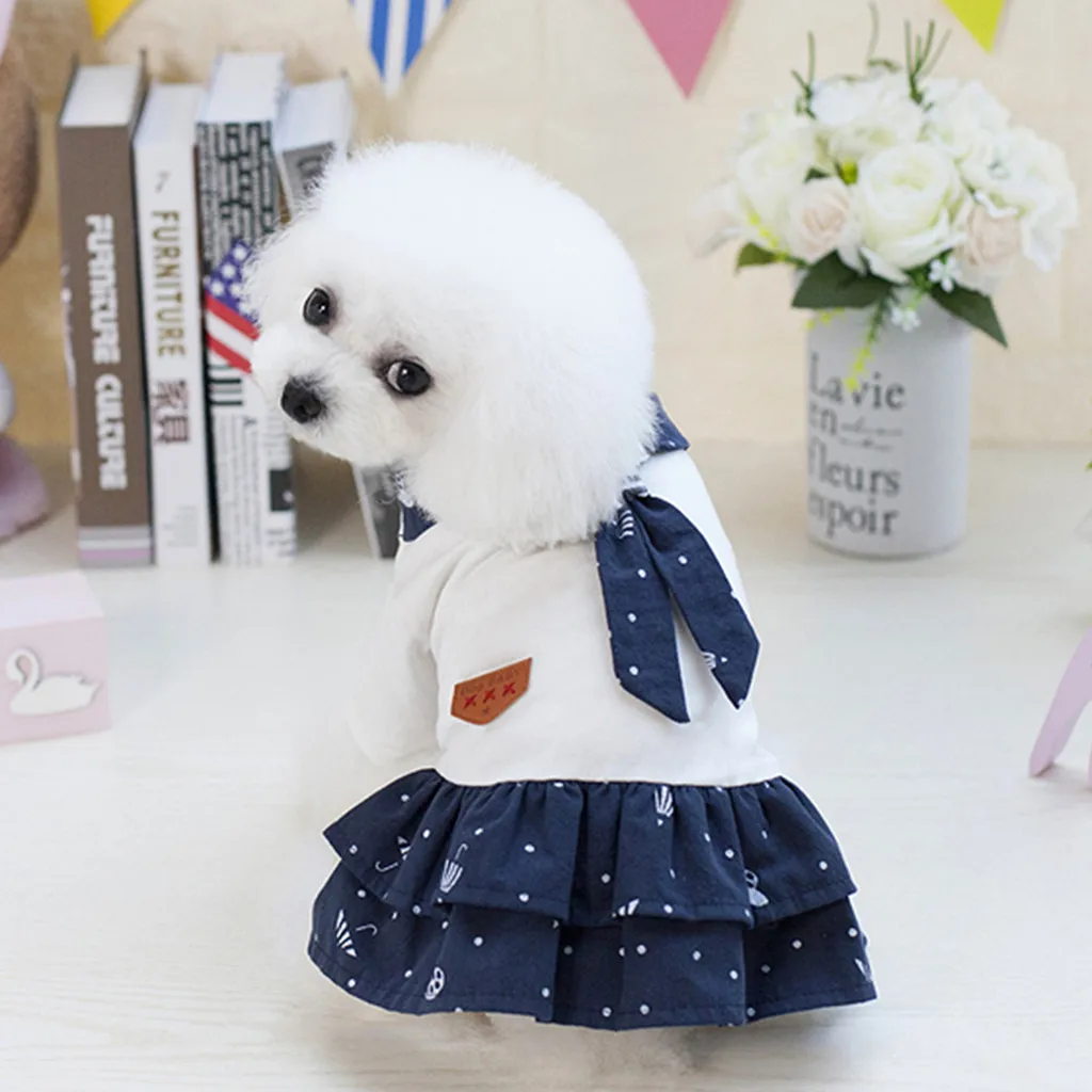 

summer Pet cat Dog dress Breathable Star Print high quality dog clothes For funny summer party Pet Dog Dress peto falda mujer