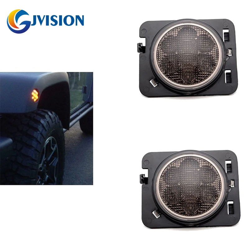 

Fender Flares LED Side Maker Lights Front Packing For JEEP Wrangler 07-15 JK 2PCS