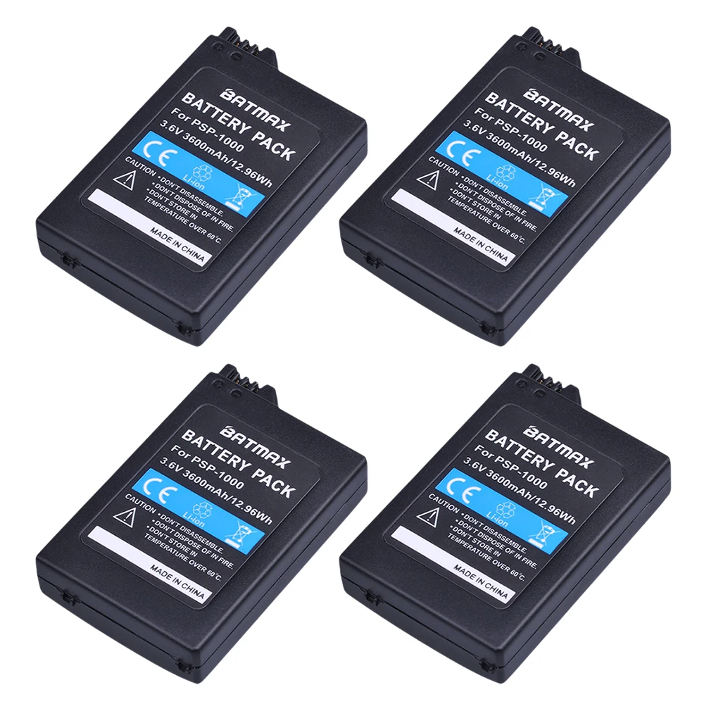 4Pcs PSP 1000 PSP1000 3600mAh 3.6V Rechargeable Battery Packs