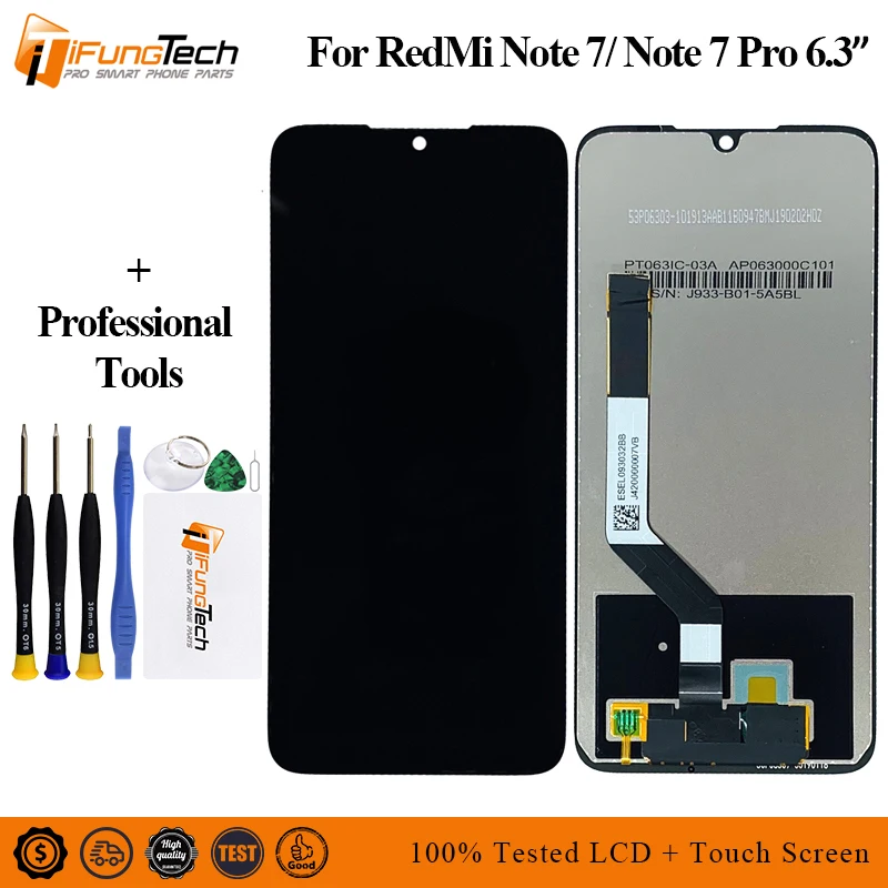 

Tested LCD for Xiaomi Redmi Note 7 LCD Display Screen Touch Digitizer Assembly Redmi Note7 Pro LCD Display 10 Point Touch Parts