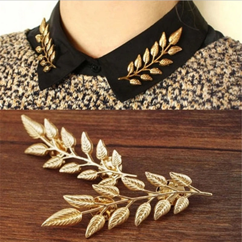 1 Pair Fashion Brooch Jewelry Exquisite Leaf Pins Brooches For Women Leaves Large Brooch Pins