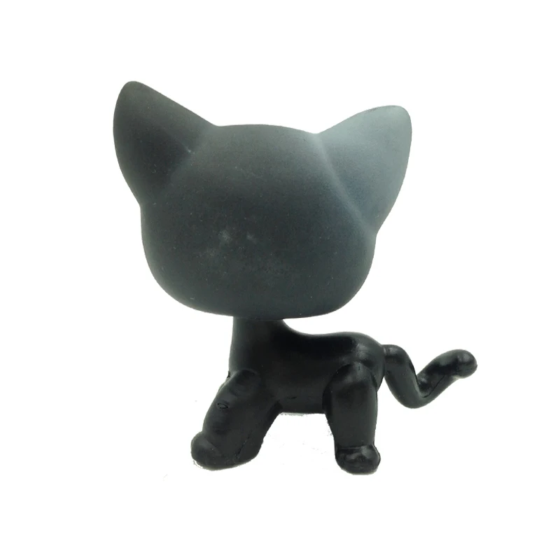 Littlest Pet Shop Animals LPS Black Short Hair Kitty Cat #336 Green Eyes Rare 