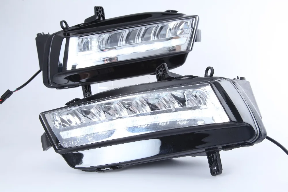 eOuns led DRL daytime running light fog lamp assembly for Volkswagen VW golf7 MK7, LED chips + led bar version