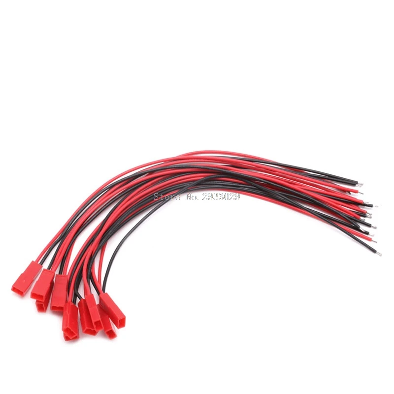 

10 Pairs 200mm Connector JST Plug Line Cable Male+Female For RC BEC Lipo Battery -B116