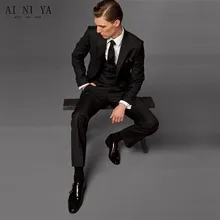 Для мужчин модные костюмы для торжественных случаев, дизайн, свадебные смокинги, костюм к ужину 3 предмета Для мужчин Нарядные Костюмы для свадьбы