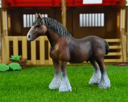 Оригинальные оригинальные диких животных мужской Clydesdale лошадь фигурная фигурка Модель Детская игрушка коллекционная