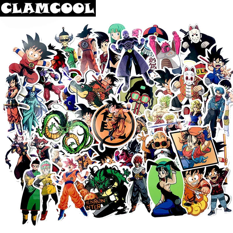 

50Pcs Classic Animation Dragon Ball Series Sticker Fornotebook Pack Computer Skateboard Guitar Motorcycle Washing Machine