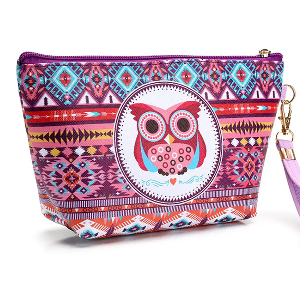 

Kawaii Owl Printing Organizer Bag Nesesser Travel Woman Cosmetic Bags Estuche Maquillaje Beauty Makeup Kits#121