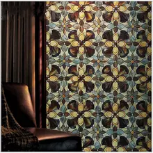 Роспись непрозрачная виниловая для Стекло оконная Пленка Конфиденциальности Самоклеющиеся наклейки дверь Стикеры бахромой Ирис ванная комната decor40/45/50/60/70/80*100 см