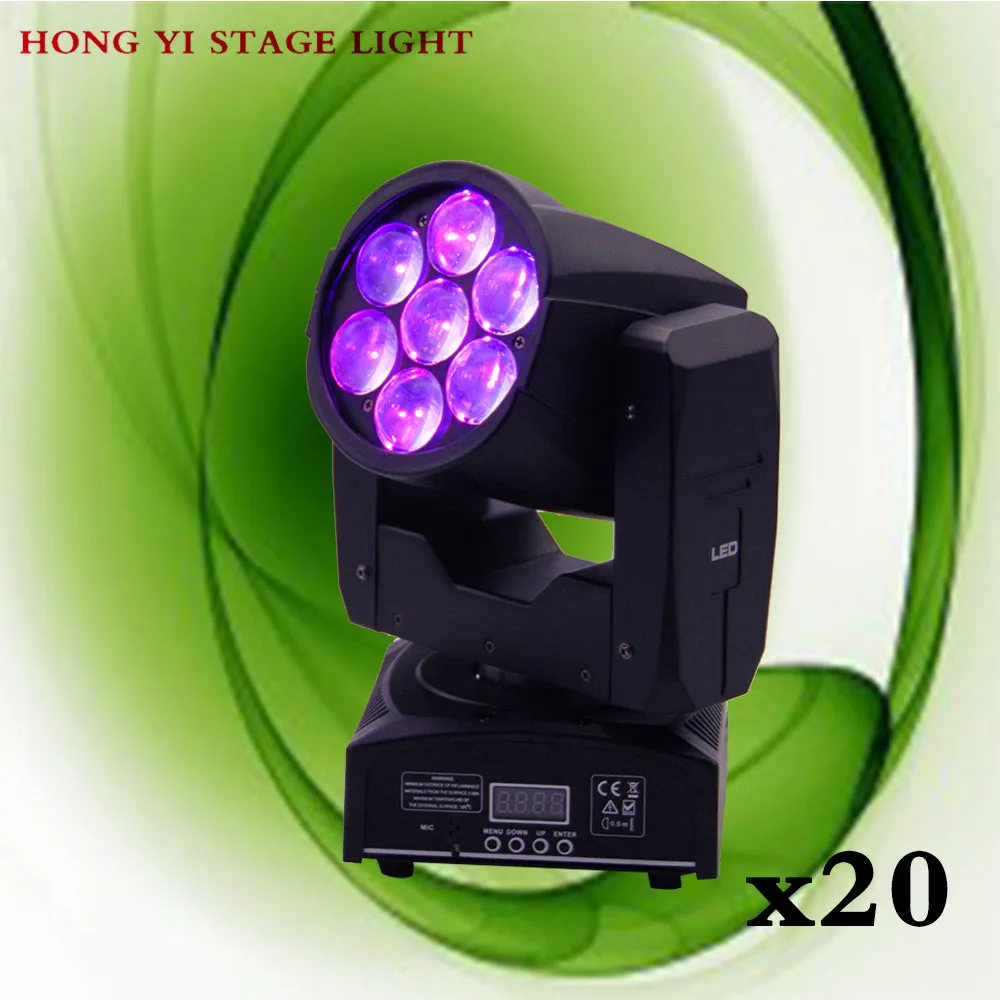 

minimum 20pcs/lot 95W LED Moving Head Zoom Light Mini 7*12W High Power RGBW 4IN1 DMX DJ
