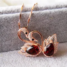 Ожерелье из стерлингового серебра 925 пробы, гранатовые кулоны, модный подарок для женщин, ювелирное ожерелье, подвески s, подвеска в виде лебедя, ювелирные украшения