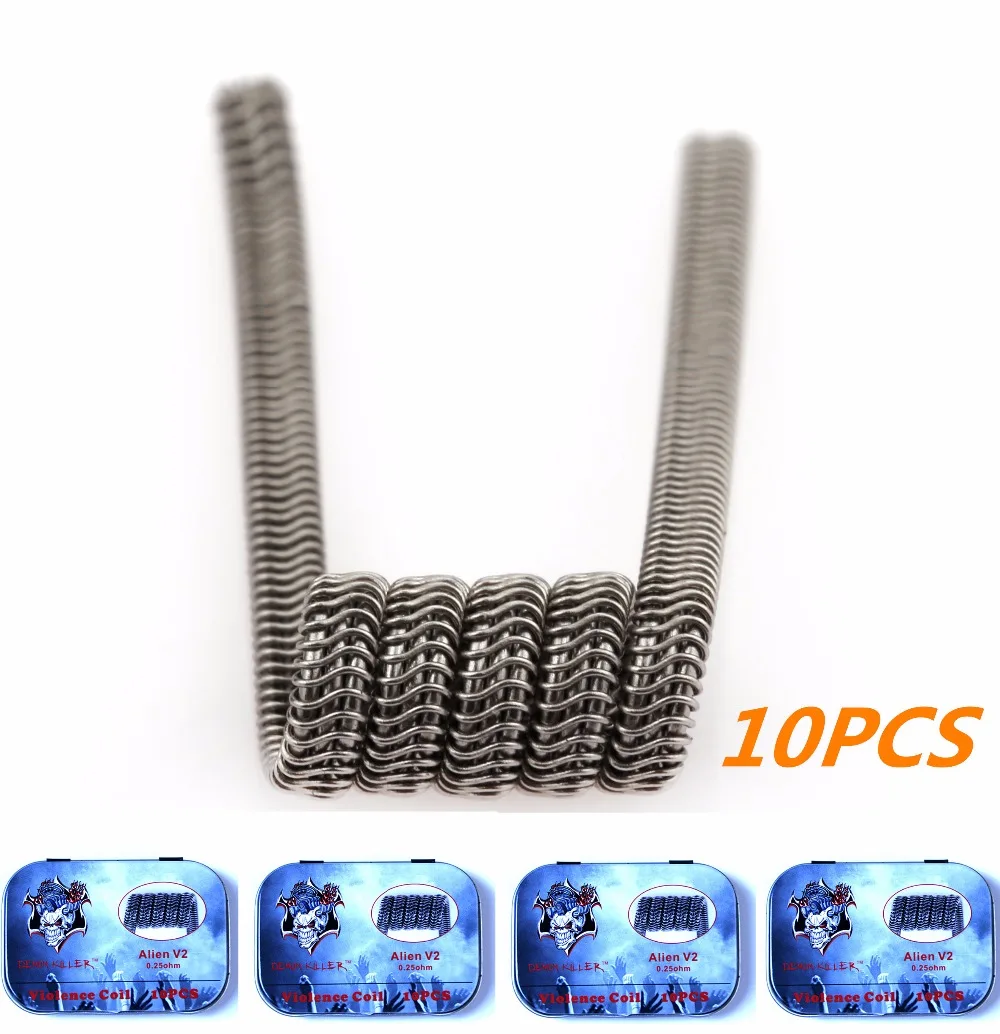 

Demon Wire Prebuilt Violence Coils Clapton Alien V2 Wire Coil Fit VAPE MOD RDA Atomizer Electronic cigarette accessories