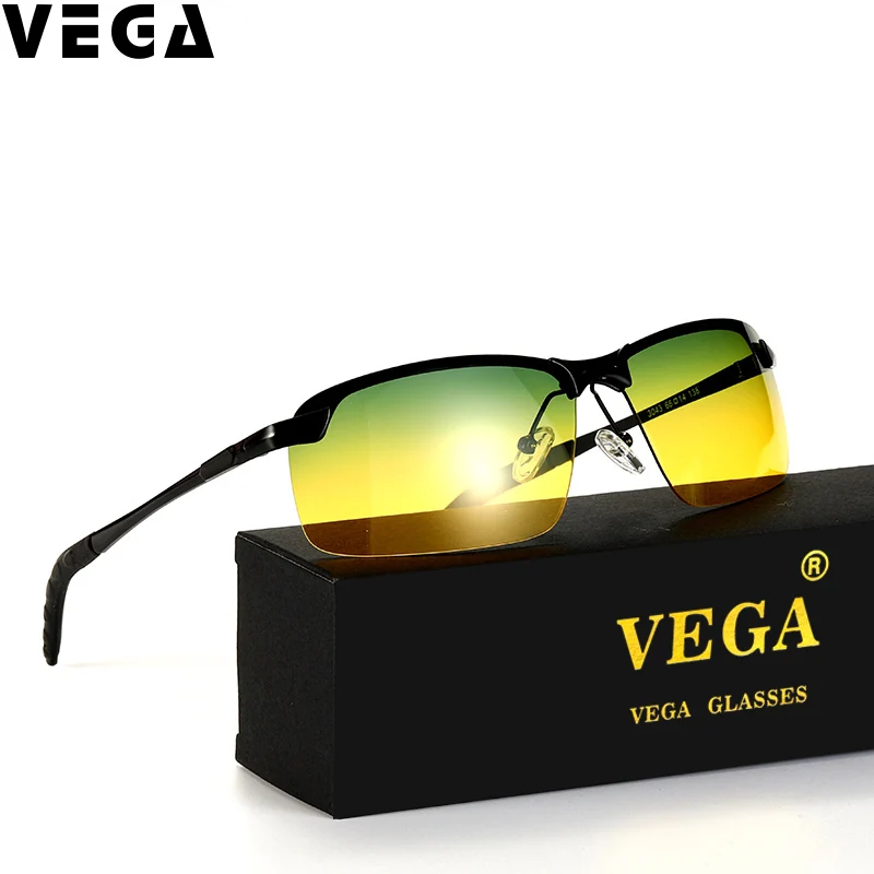 

VEGA Polarized Yellow Driving Sunglasses at Night High Quality HD Vision Day Night Sunglasses Polarized Safety Glasses With Box