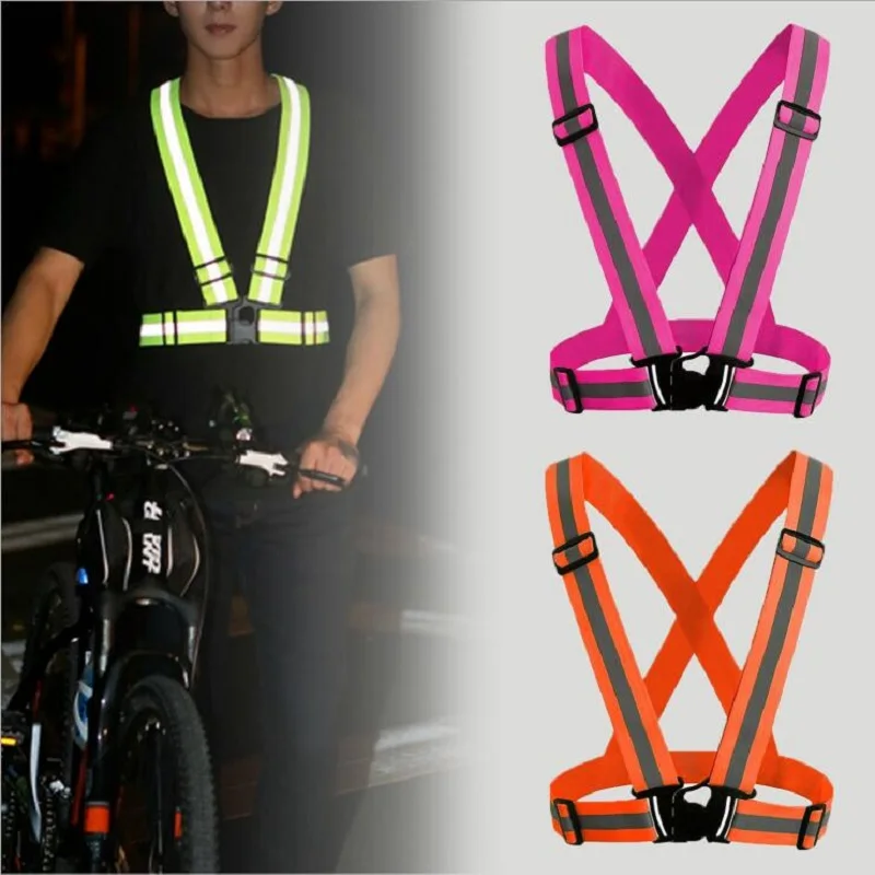 Unisex Bike Safety Vest Reflective Visibility Cycling Accessories Night