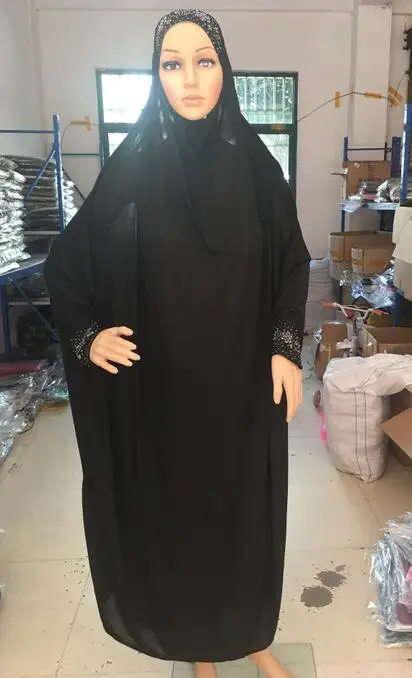 

H1188a latest big size muslim hijab with sleeve,pray hijab like dress,free shipping