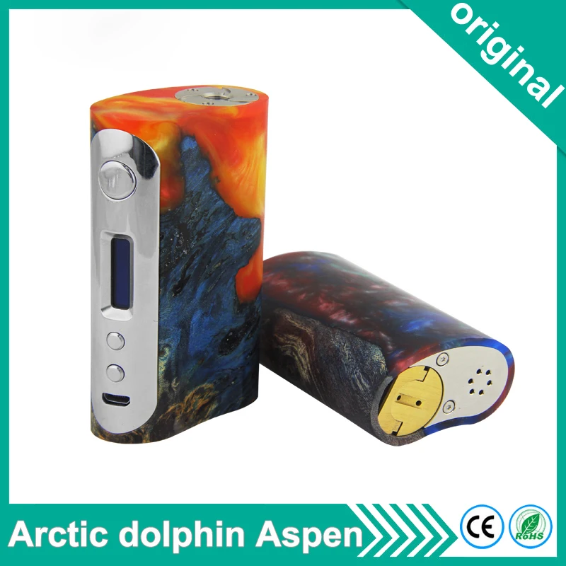 Оригинальный Arctic Dolphin Aspen Box Mod 68 Вт 0 69 дюймовый oled-экран VW TC modes Vape электронная