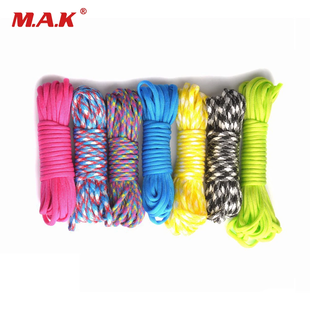 Paracord 550 Fallschirm-schnur Lanyard Seil Durchmesser 4mm Mil Spec Type III 7 Stand Klettern Camping Überleben Seil