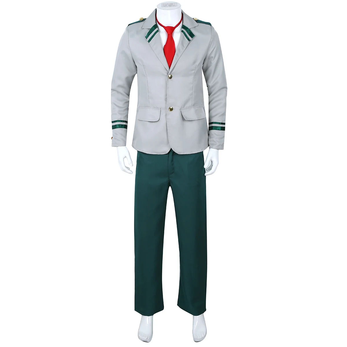 Dark Green Аниме косплей для взрослых школьников школьная форма косплей костюмы с длинным рукавом воротник с лацканами пальто с длинными штанами плиссированная юбка и галстук - Цвет: Dark Green