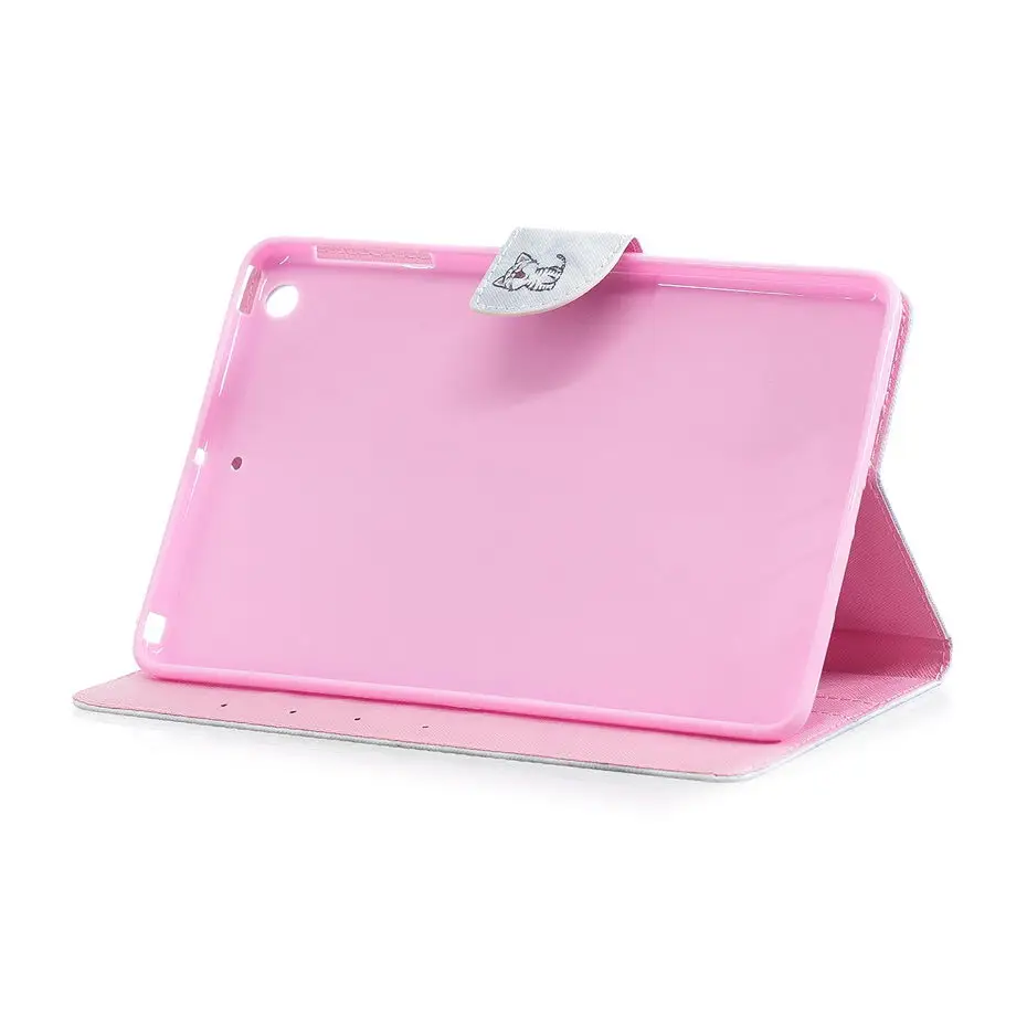 Tablet Case для Apple Ipad Mini 1 2 3 Smart Cover мода мультфильм флип стоят силиконовые модная цветная искусственная кожа Чехол Funda