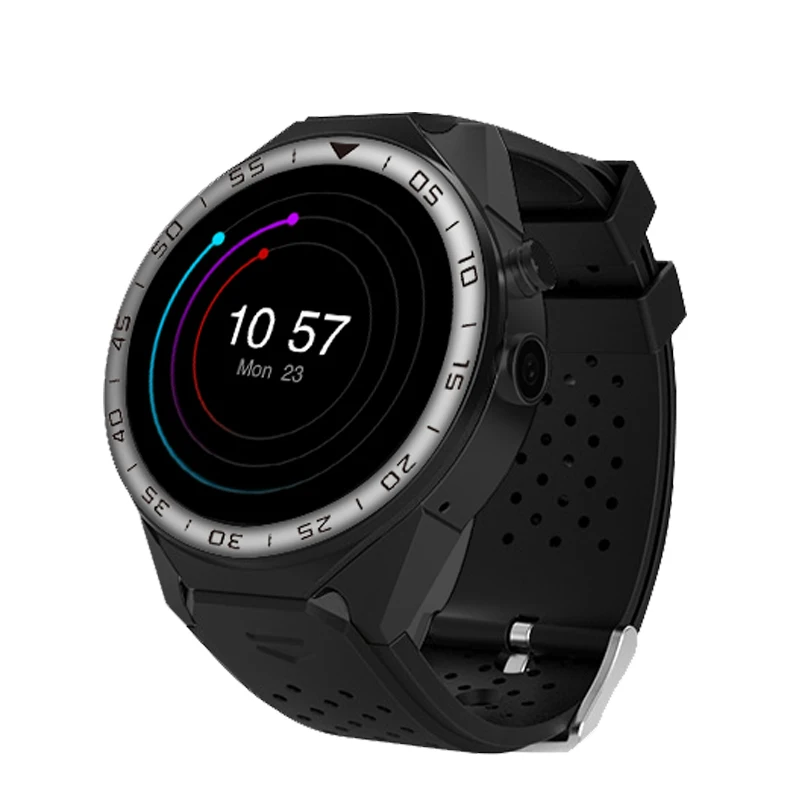 Luxury smart watch for man with 3D solid outer ring Italy design support heart rate monitoring sync for iphone and huawei phone