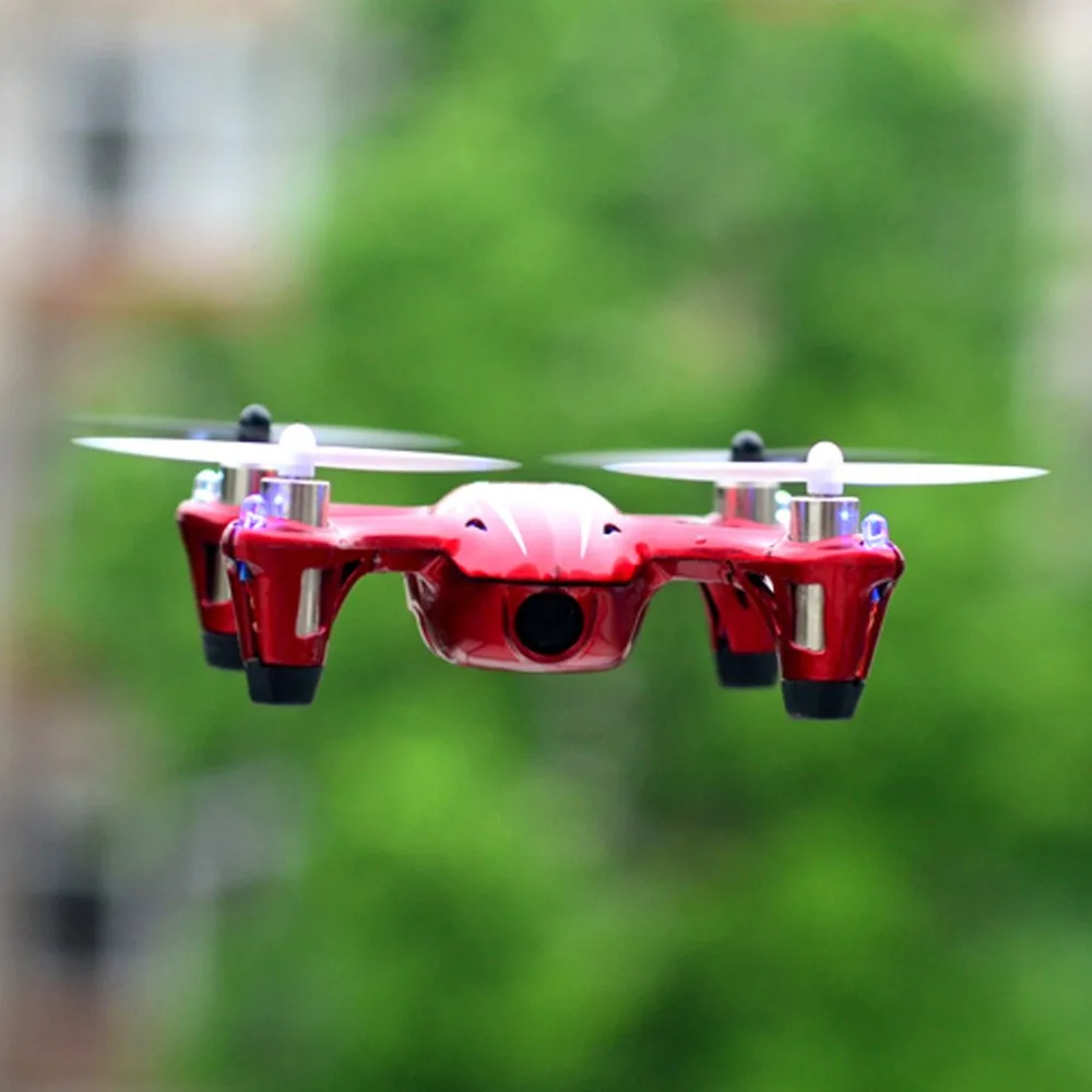 

HUBSAN Brand 2.4G 4CH Mini RC Drone Quadcopters 2MP Camera Gyro Drone RC Helicopter Silver & Red for Hubsan H107C Kids Toys New