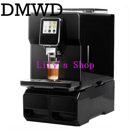 

Automatic Espresso cafe maker Cappuccino water supply fancy 19Bar Italian coffee machine Milk Foam bubble electric beans grinder