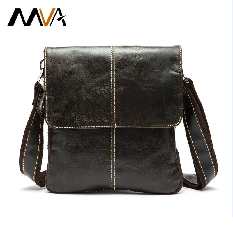 Genuine leather men bag fashion crossbody Leather bag men messenger bags Casual shoulder designer handbags man bags 2016 NEW MVA