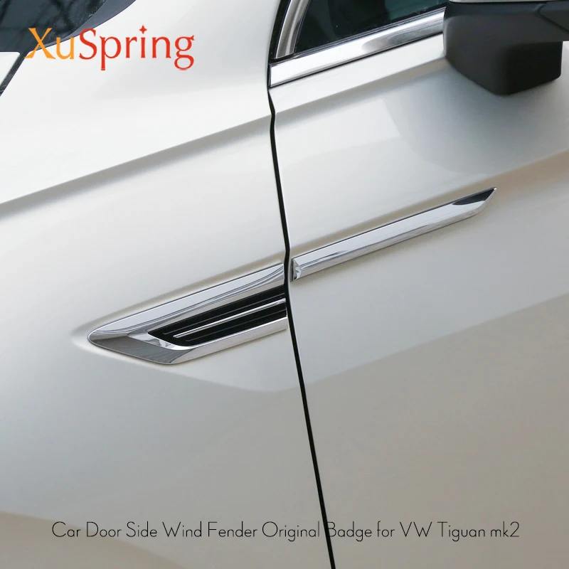  For VW Tiguan 2016 2017 2018 2019 2020 mk2 Car Side Wing Fender Emblem Badge with 4 Motion Sticker 