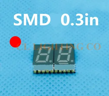

2 Bit smd Digital Tube 0.3 inches red 7 Segment 0.3in 0.3" SMD LED Display 14.8*12*3.75mm Nixie tube Common cathode