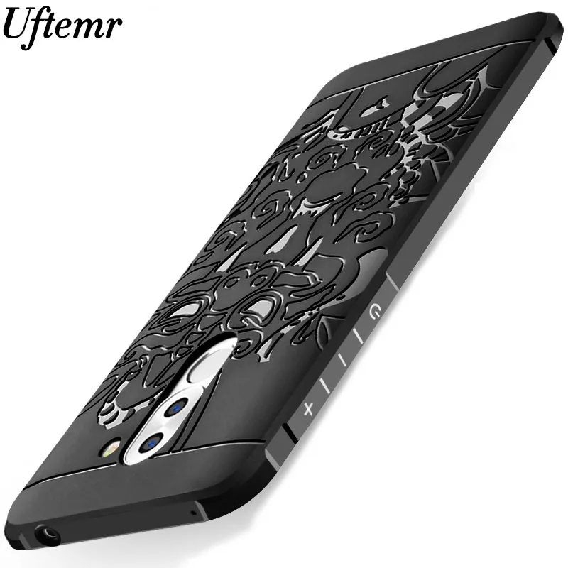 

Uftemr Case for Huawei Honor 6X Case Huawei GR5 2017 Phone Cover Soft Silicone 3D Dragon Shockproof Case for Huawei 6X 2016 shel