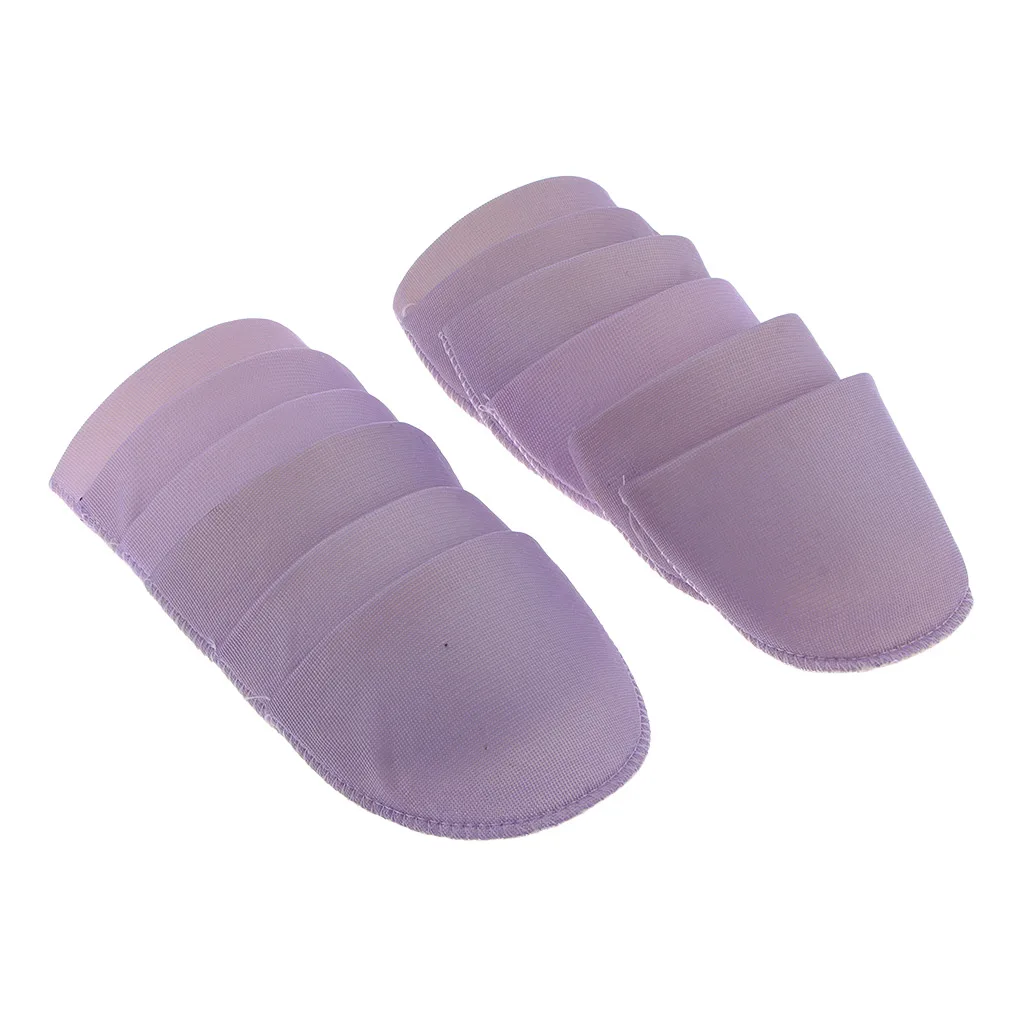 6 Pairs Sew In Suits Sponge Shoulder Pads Sewing Crafts Clothing Accessories Purple