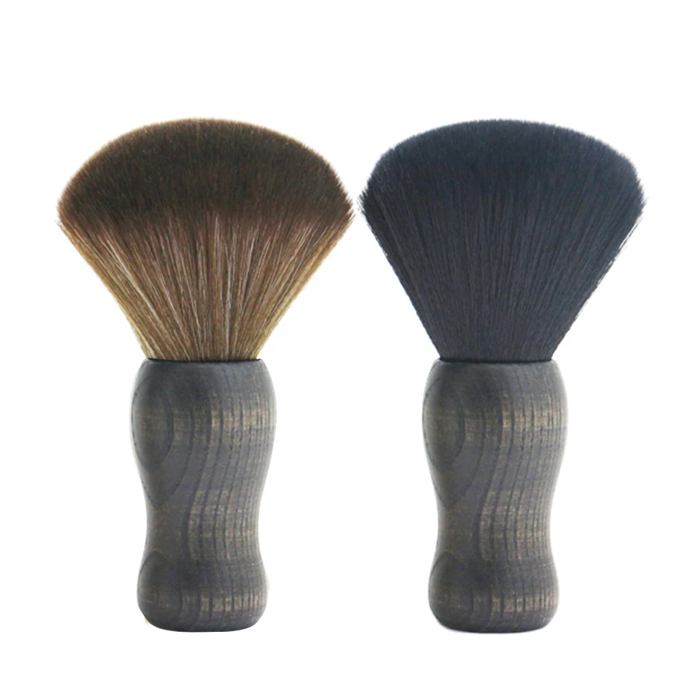 Sweep Hair Neck Duster Brush Face Cutting Wooden Handle Fashion Durable Soft Fur Eco-friendly For Barber Home Use Cleaning Salon
