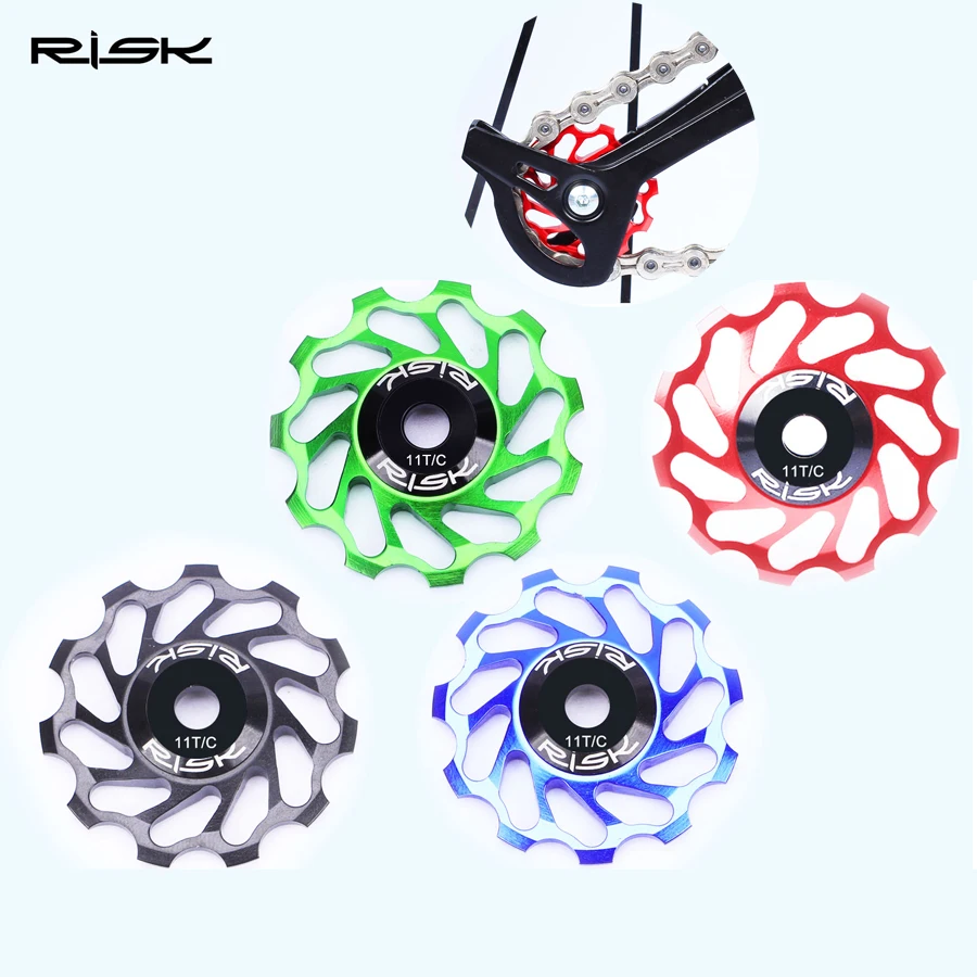 Bike 11T Aluminum Alloy Bicycle Rear Derailleur Jockey Wheel Road MTB Bike Guide Roller Idler