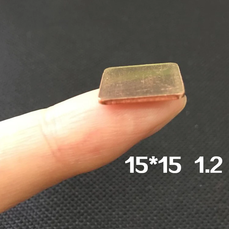 20pcs/set 15mm*15mm 0.2-1.2mm Practical Laptop CPU Processor Cooling Heatsink Copper Shim Thermal Pads for Laptop IC Chipset GPU