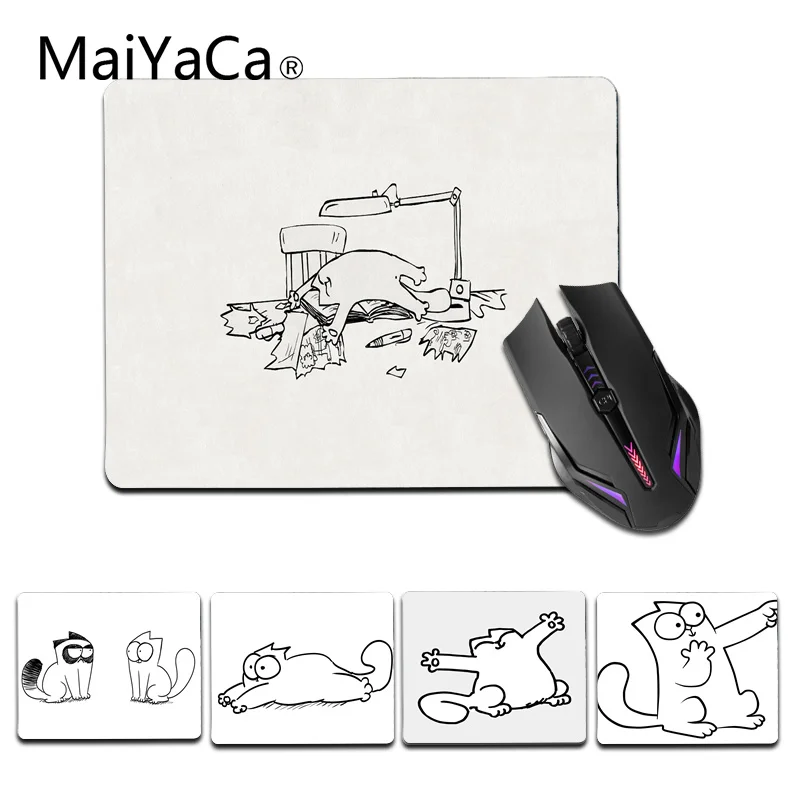 

MaiYaCa In Stocked Simons Cat Office Mice Rubber Mouse Pad Size for 18x22cm 25x29cm Gaming Mousepad