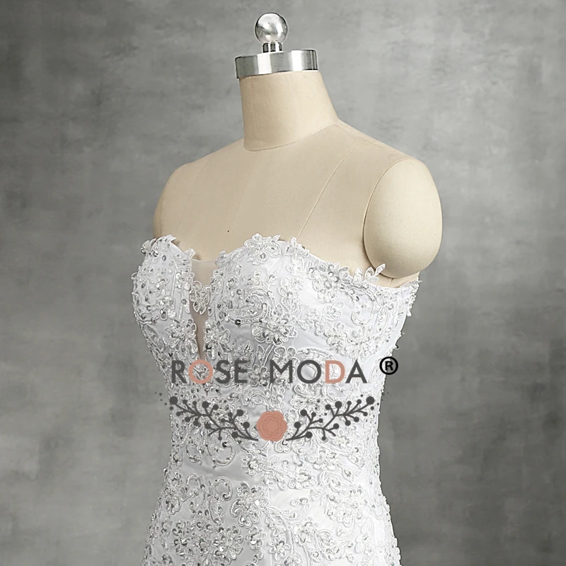 Розовое Moda кружевное свадебное платье русалки на шнуровке сзади Свадебное
