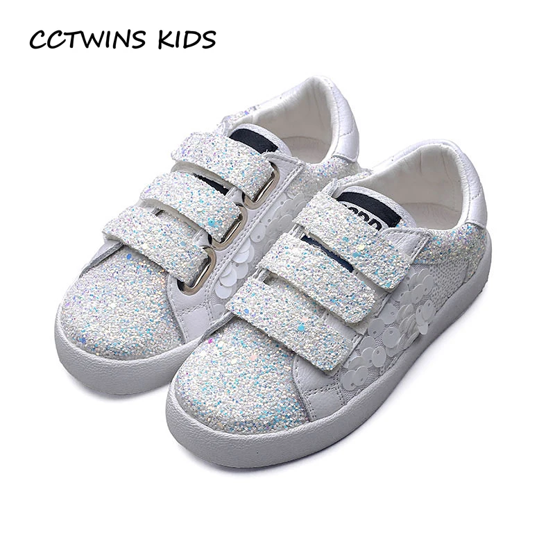 

CCTWINS KIDS 2018 Autumn Girl Fashion Glitter Sport Sneaker Baby Boy Brand Casual Trainer Children Genuine Leather Shoe FC2306