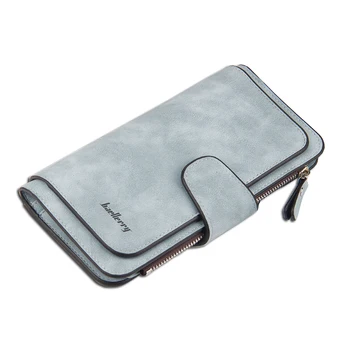 

Nubuck Women Wallets Polish PU Long Women Purse with Coin Pocket Fashion Tri-folds Multi-card wallet