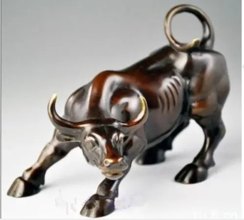 Big Wall Street Bronze Fierce Bull OX Statue 13 cm * / 5.12 inches | Дом и сад