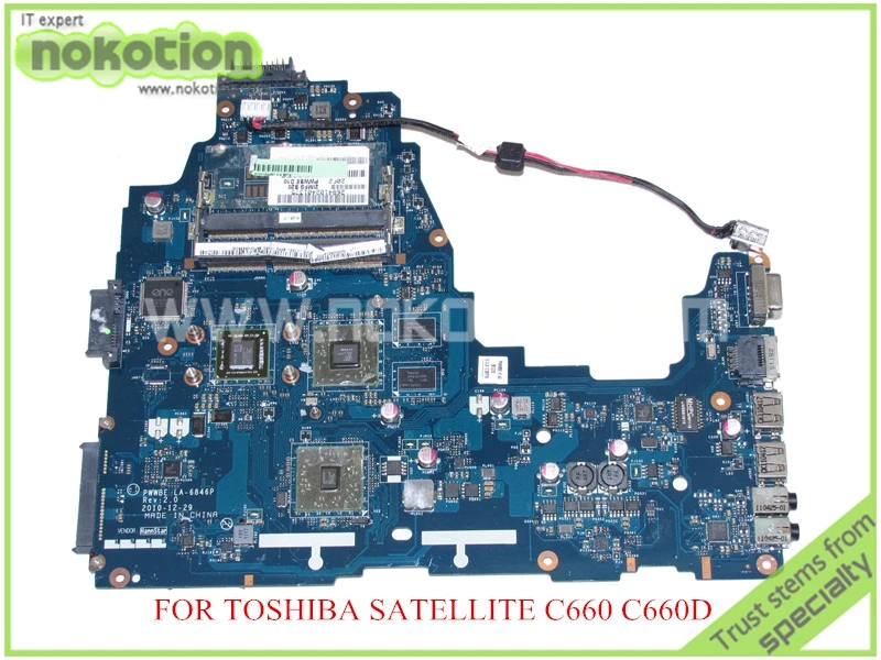 

PWWBE LA-6846P Rev 2.0 MB K000124450 for toshiba satellite C660 C660D AMD EME250 CPU onboard DDR3