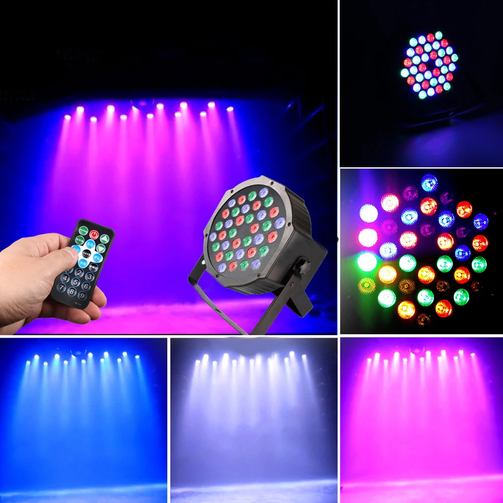 

LED Crystal Magic Ball Par 36W 36 LED Stage Light Disco DJ Bar Effect Lighting DMX512 IR Remote Control Light for Party KTV