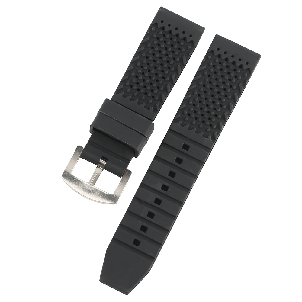 

Soft Silicone Watch Strap Band Black Red 20/ 22 mm Rubber Replacement Watches Band Diving Waterproof Bracelet + 2 Spring Bars