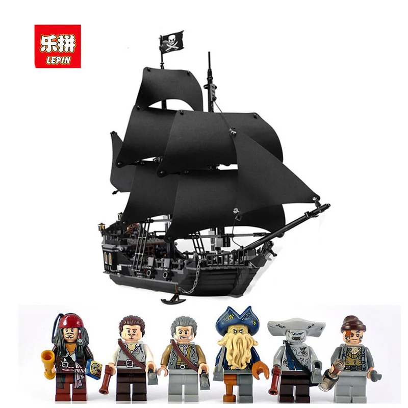 

The 804pcs 16006 Pirates of The Caribbean Black Pearl Ship model Building Blocks Toys For Children compatible 4184