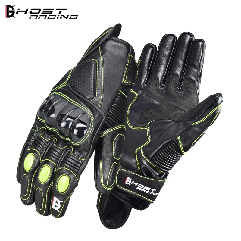 

GHOST RACING Mountain Bike Gloves TouchScreen Leather Racing Motorcycle Gloves MTB Cycling Bicycle Motocross ATV Downhill Gloves
