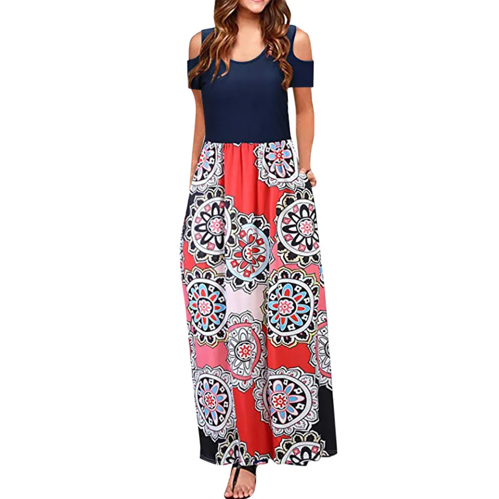 Summer Red Sexy Party Dress Women Vintage Cold Shoulder O Neck Maxi Dresses Woman Party Night Beach Dress Women Clothes 2019 Summer Red Sexy Party Dress Women Vintage Cold Shoulder O Neck Maxi Dresses Woman Party Night Beach Dress Women Clothes 2019